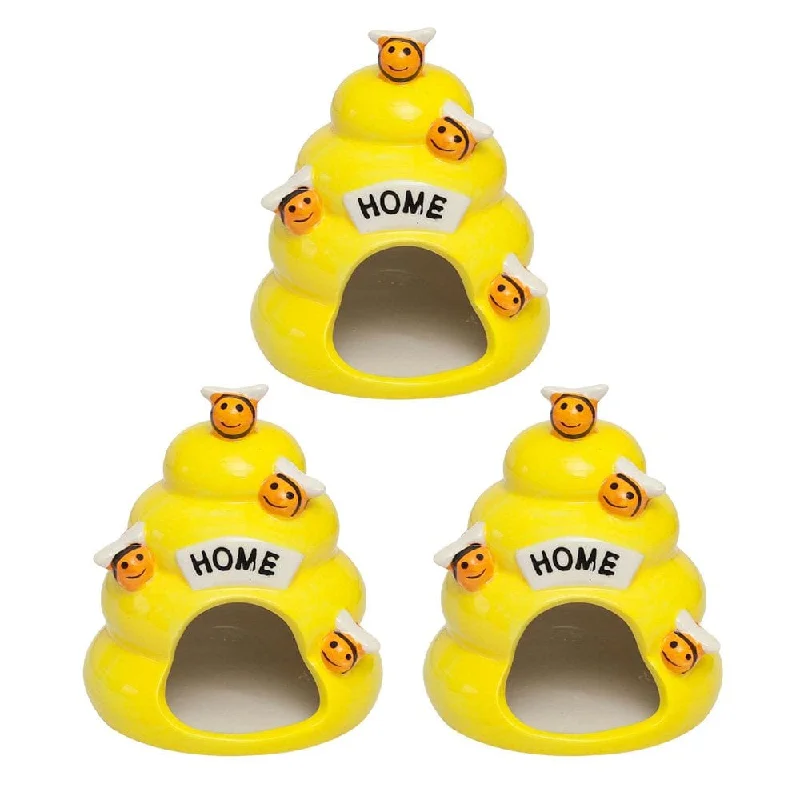 3X Ceramic Hamster Bed Houses Cartoon Shape Small Pet Animals Habitat Cage House