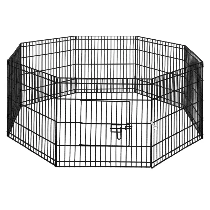 i.Pet Pet Dog Playpen 24" 8 Panel Puppy Exercise Cage Enclosure Fence