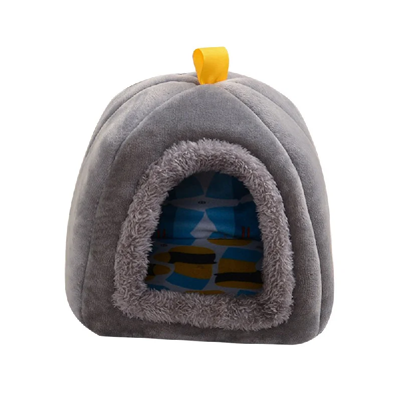 Benbor Hamster Nest with Handle Keep Warm Pet Bed Small Animal Cave Bed Winter House Pet Supplies