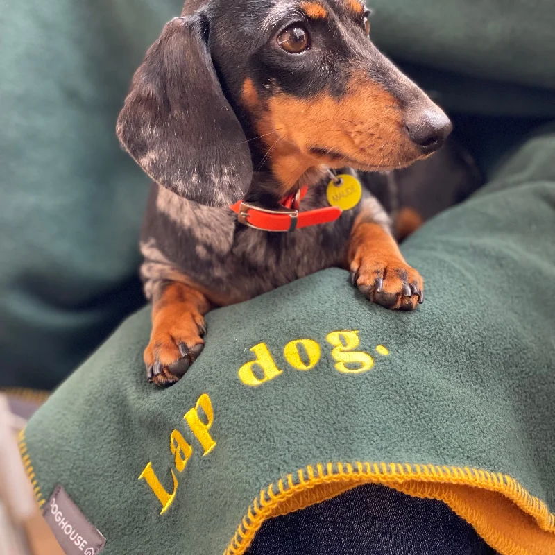 Doghouse Fleece Dog Blanket Statements