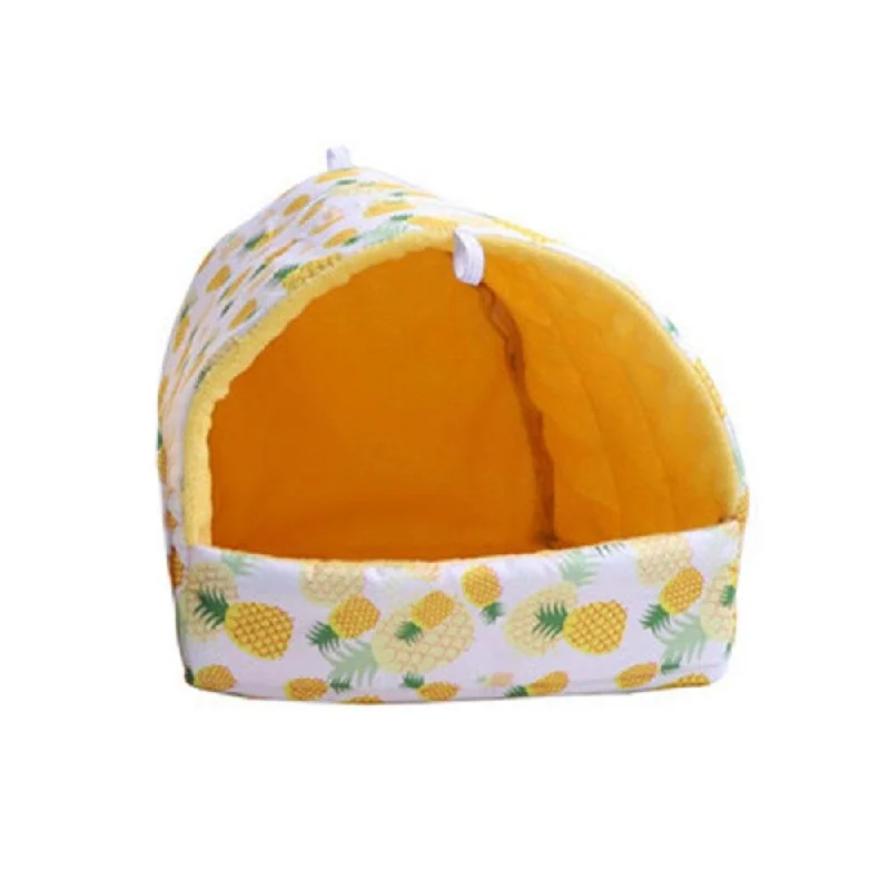 Elaydool Hamster House Guinea Pig Nest Small Animal Sleeping Bed Winter Warm Soft Cotton Mat for Rodent Rat Small Pet Accessories