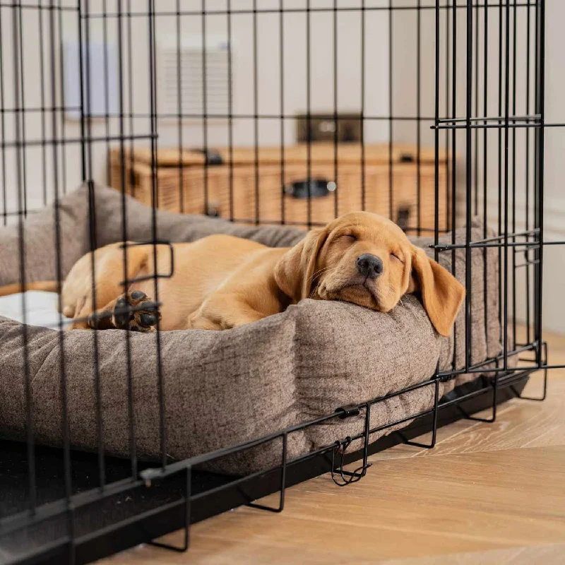 Inchmurrin Cozy & Calming Puppy Cage Bed In Umber By Lords & Labradors