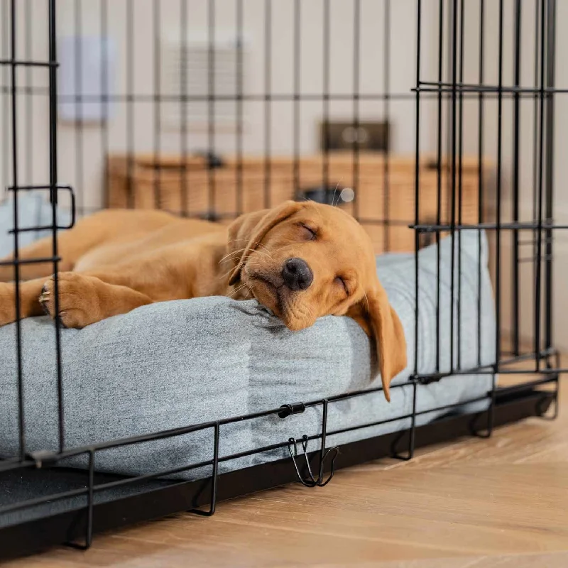 Cosy & Calming Puppy Crate Bed With Removable Covers In Inchmurrin Iceberg By Lords & Labradors