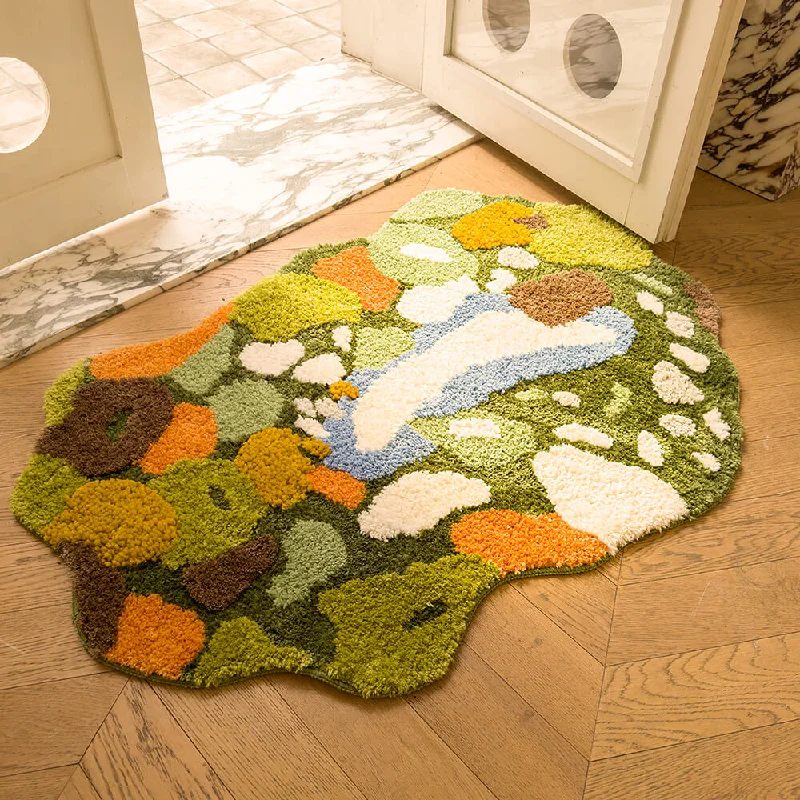 Irregular Natural Plush Carpet Pet Mat Pet Rug