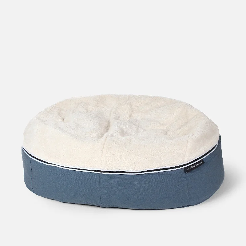 (L) Premium Indoor/Outdoor Dog Bed (Blue Dream Organic Cotton)