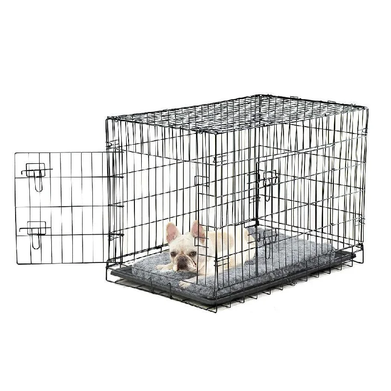 PaWz Pet Dog Cage Crate Metal Carrier Portable Kennel With Bed 36"