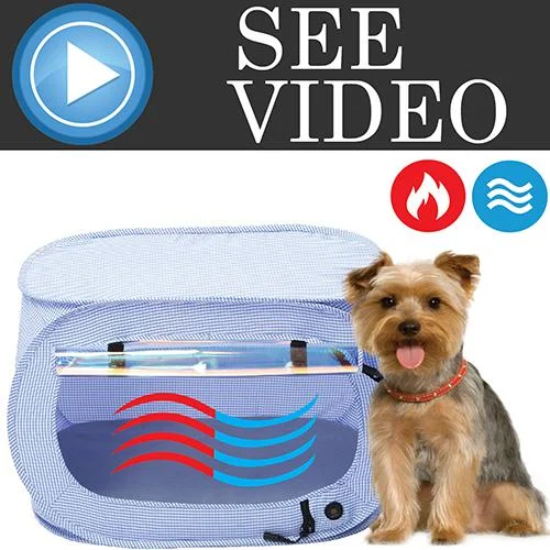 Pet Life "Enterlude" Electric Heating Wire Folding Travel Pet Tent Crate