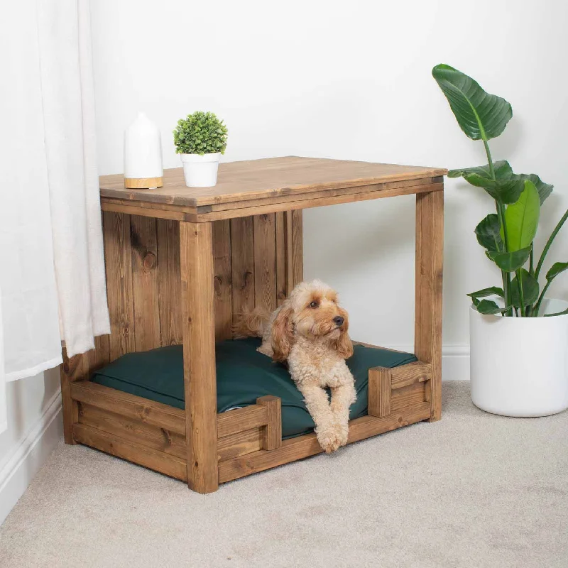 Wooden Broadsand Open Dog Crate by Lords & Labradors