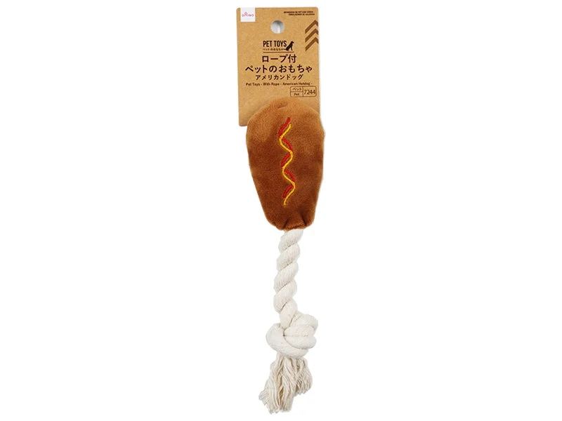 Pet Toys - With Rope - American Hotdog -