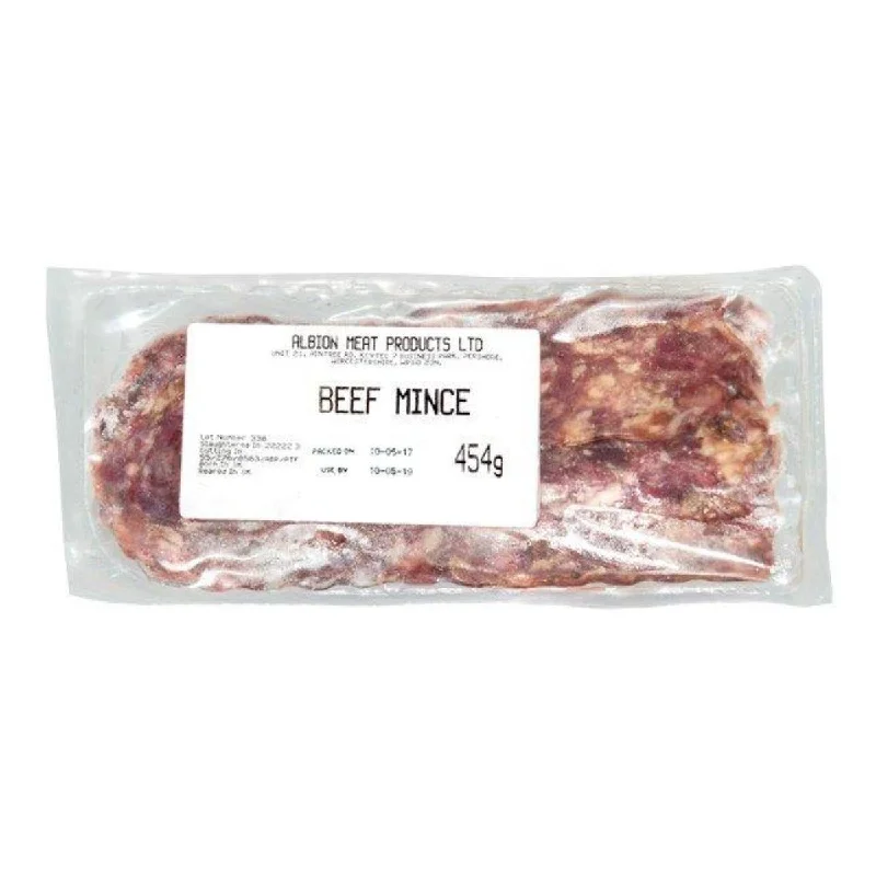 ABC: Beef Mince RAW Dog Food With Ground Bone 454grms