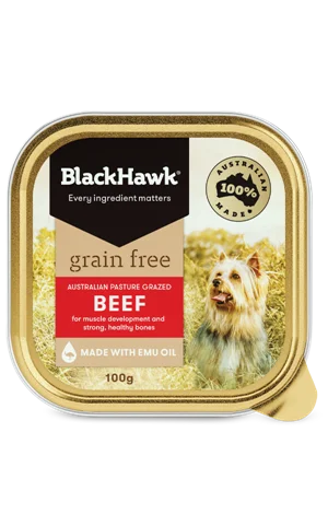 BLACK HAWK Grain Free Beef 9 x 100g