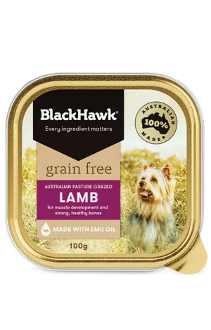 BLACK HAWK Grain Free Lamb 9 x 100g