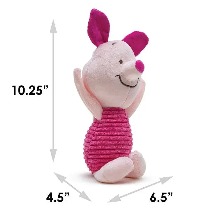 Buckle-Down- Winnie the Pooh Piglet Arms Up Sitting Pose - Dog toy Squeaker Plush