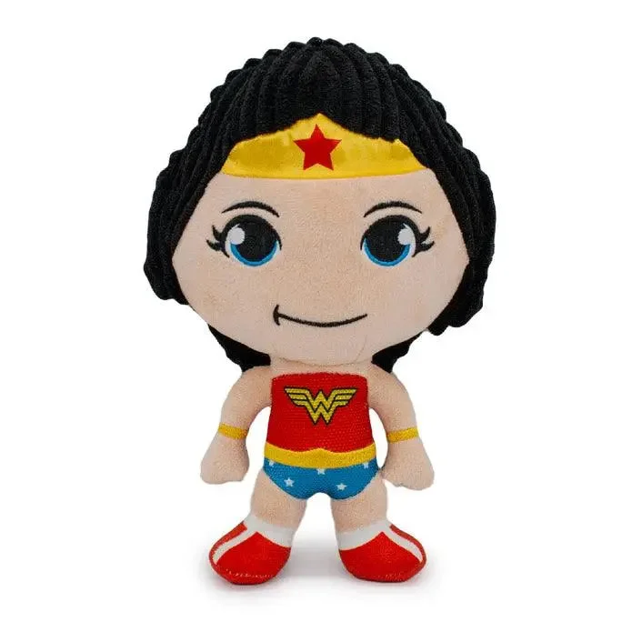 Buckle-Down-  Wonder Woman Full Body Standing Pose with Corduroy Hair - Dog toy Squeaker Plush