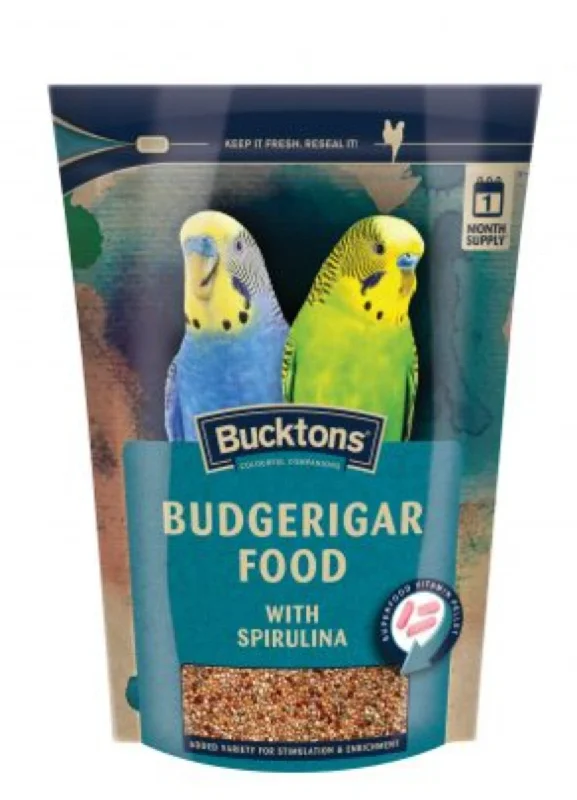 Bucktons: Budgerigar Food with Spirulina 500g