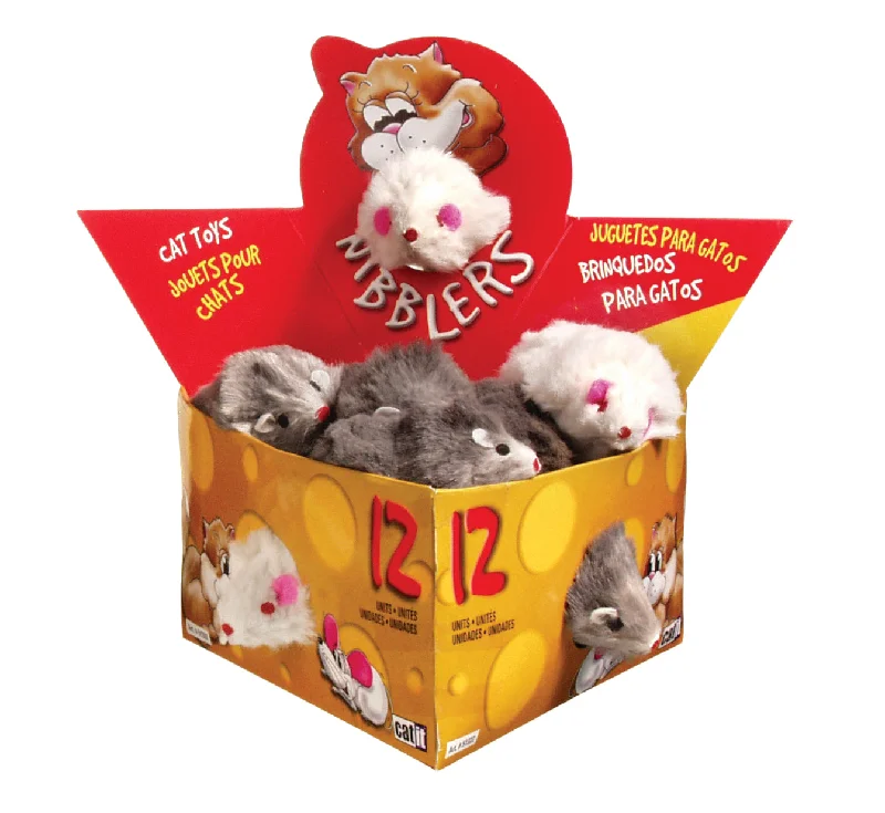 Catit Nibblers Fur Mice Cat Toy, Deluxe Fur Mice Large Mice (NEW)