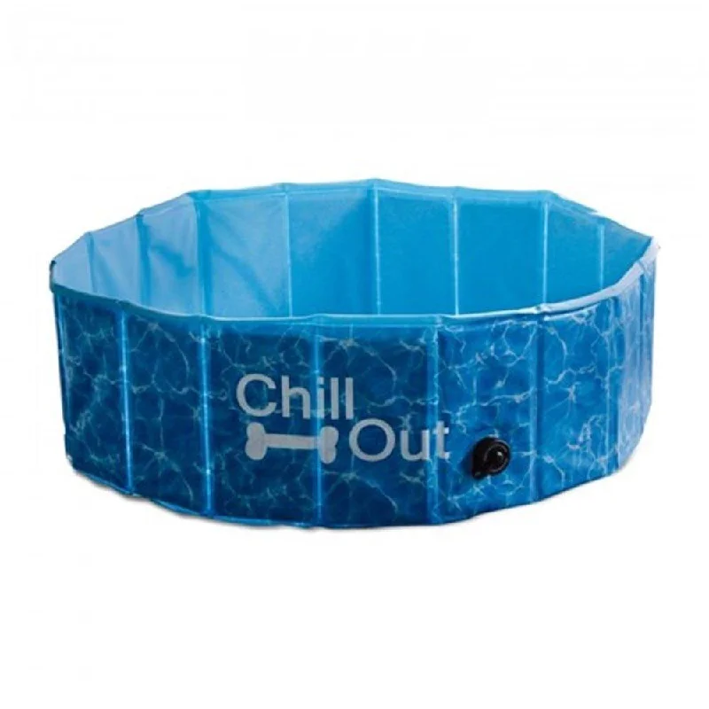 Dog Swimming Pool - Chill Out Plastic Pet Puppy Bath Splash Fun All For Paws