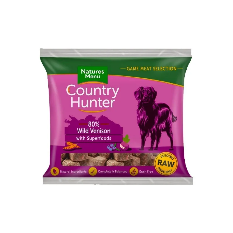 COUNTRY HUNTER RAW NUGGETS  WILD VENISON  FOR ADULT DOGS 1kg