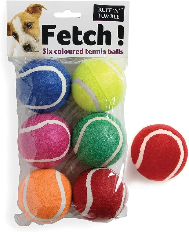 Ruff 'N' Tumble Fetch Coloured Tennis Balls 6pk