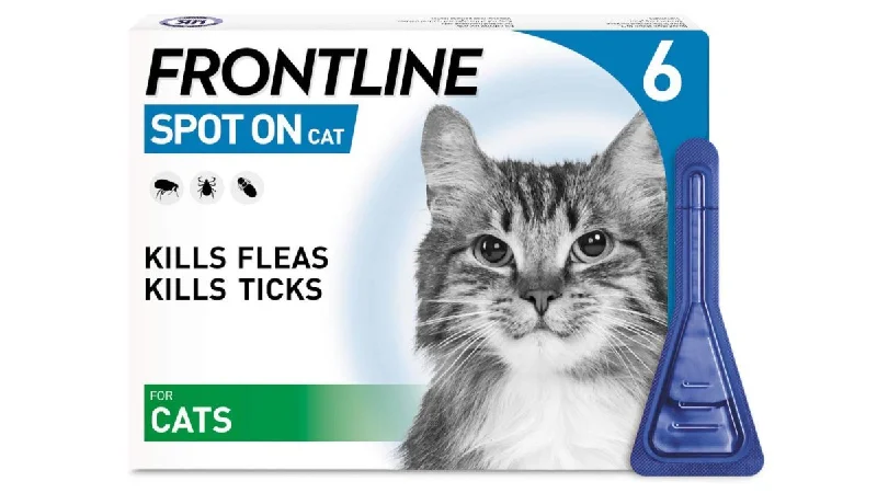 FRONTLINE SPOT ON FLEA, TICK AND LICE TREATMENT FOR CATS - 6 PIPETTES