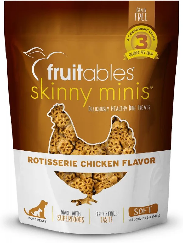 Fruitables Skinny Minis Rotisserie Chicken Flavor Soft & Chewy Dog Treats (5-oz)