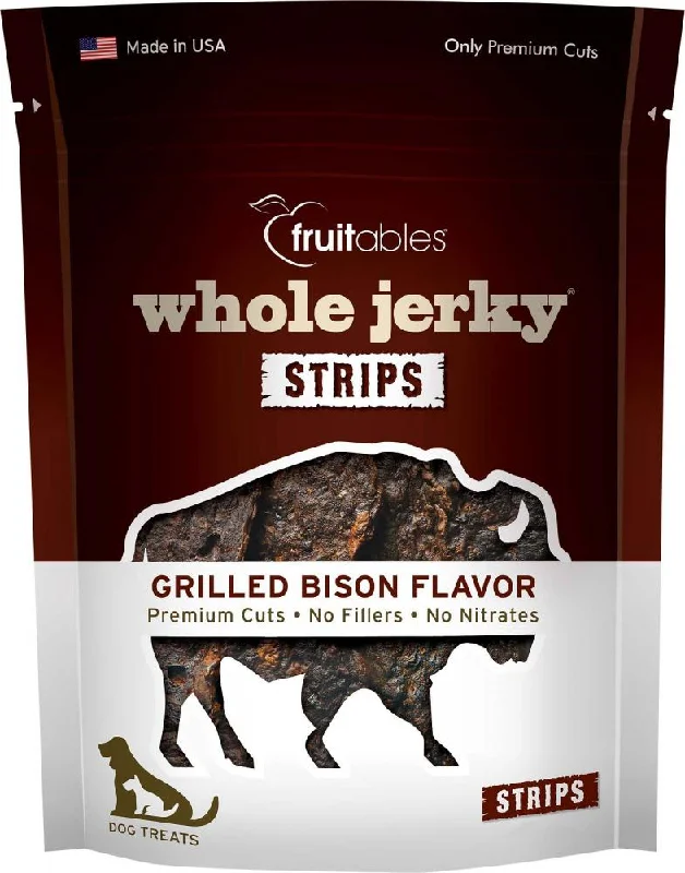 Fruitables Whole Jerky Grilled Bison Strips Dog Treats (5-oz)