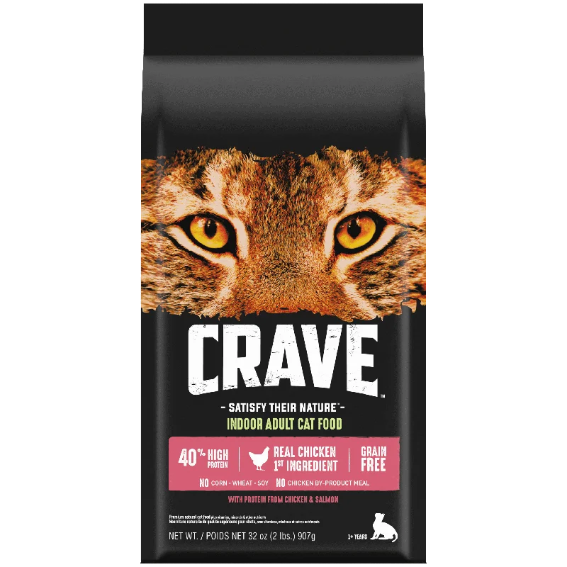 CRAVE™ Grain Free Indoor Adult Dry Cat Food with Protein from Chicken & Salmon