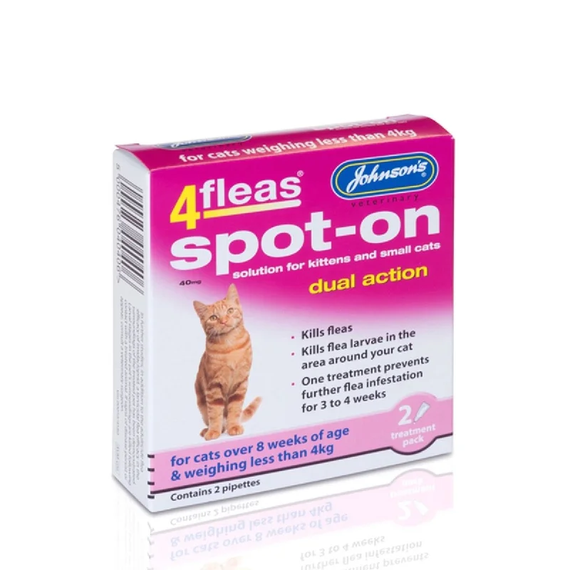 Johnson's 4fleas Spot-On for Cats and Kittens Up To 4kg 2 Treatments