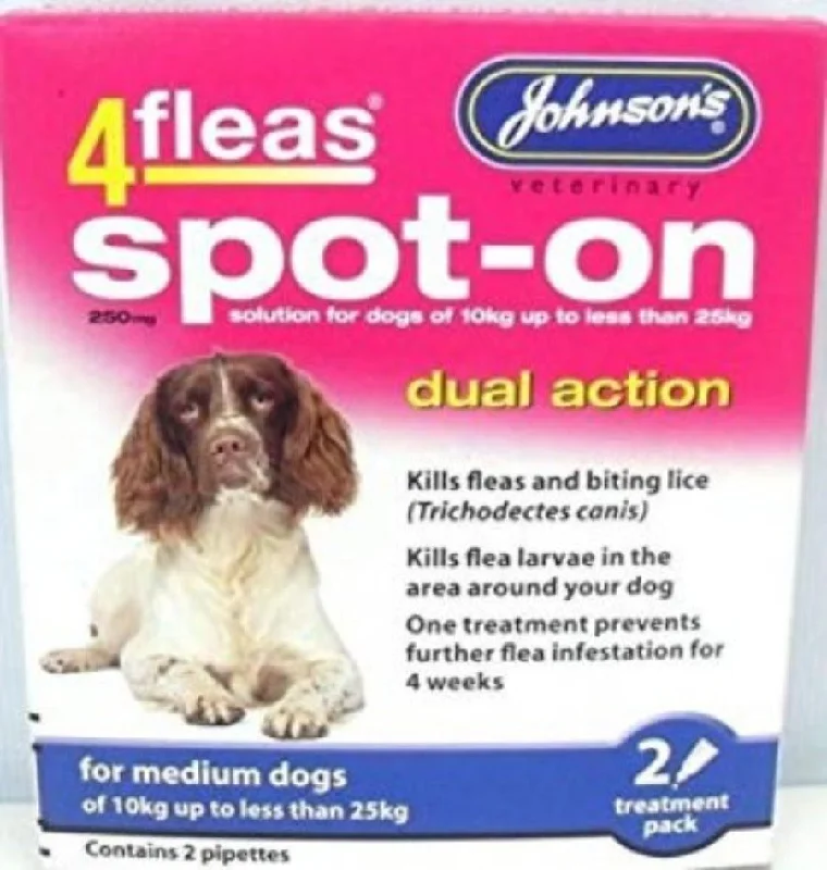 Johnson's 4fleas Spot-On for Medium Dogs 10-25kg 2 Treatments