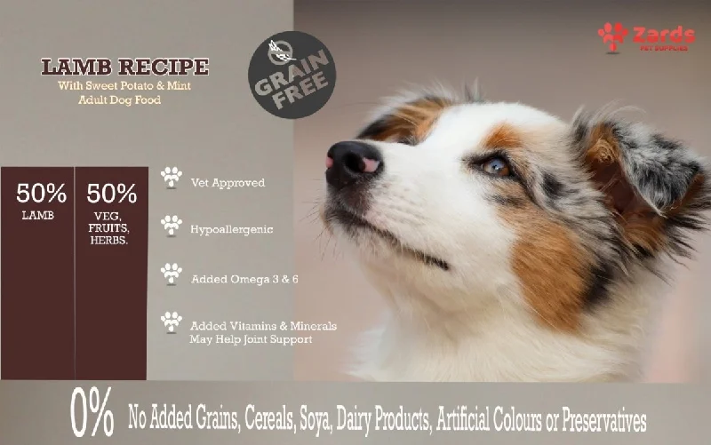 Grain Free 50% Lamb Recipe with 50% Sweet Potato & MInt Adult Dry Dog Food