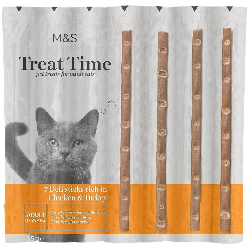 M&S 7 Deli Chicken Cat Stick Treats 35g