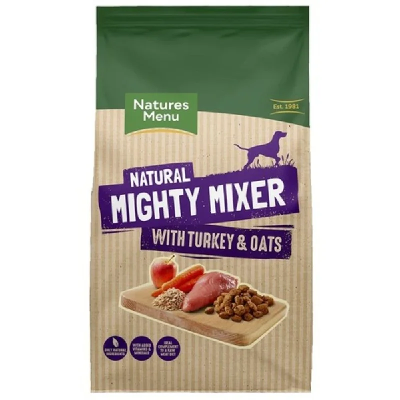 NATURES MENU BISCUITS  MIGHTY MIXER WITH TURKEY & OATS  FOR ADULT DOGS