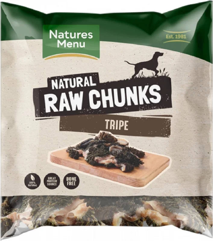 NATURES MENU HOME PREPARE RAW  TRIPE CHUNKS  FOR DOGS