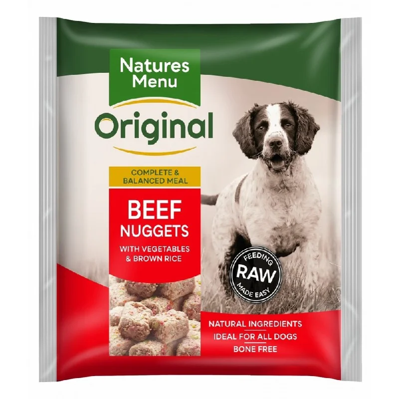 NATURES MENU RAW MEALS  BEEF NUGGETS  FOR ADULT DOGS