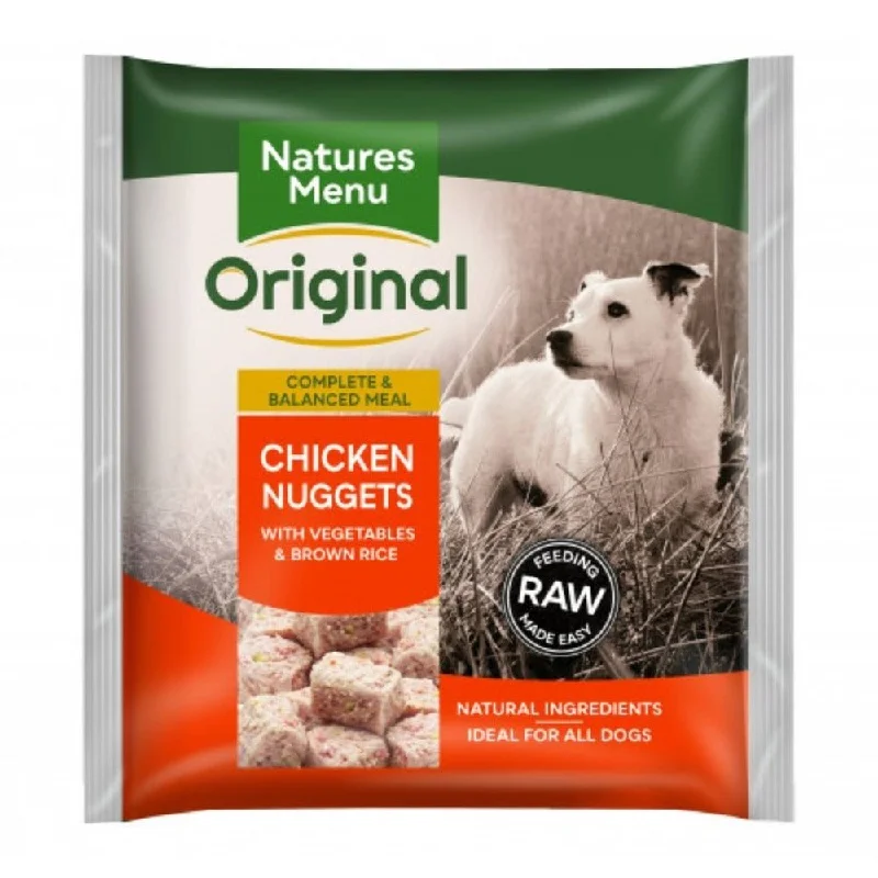 NATURES MENU RAW MEALS  CHICKEN NUGGETS  FOR ADULT DOGS 1KG