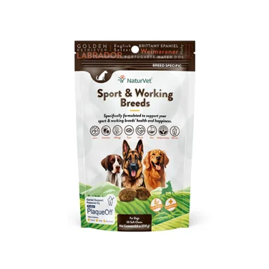 NaturVet® Breed Specific Sport & Working Dog Breeds Soft Chew Treats 50ct