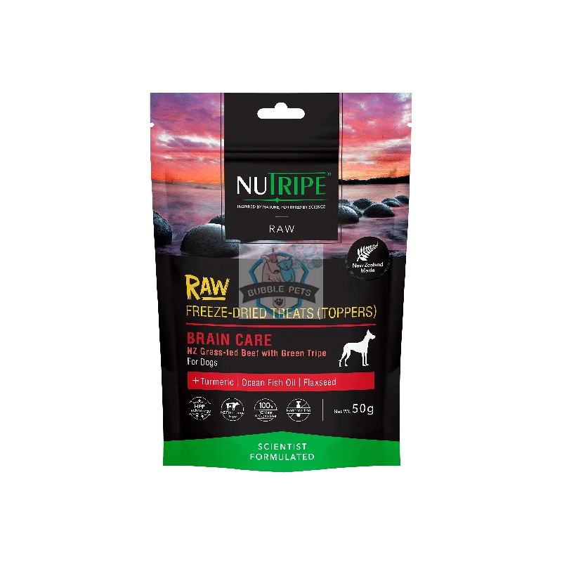 Nutripe Raw Freeze Dried Treats (Toppers) Brain Care Dog 50g