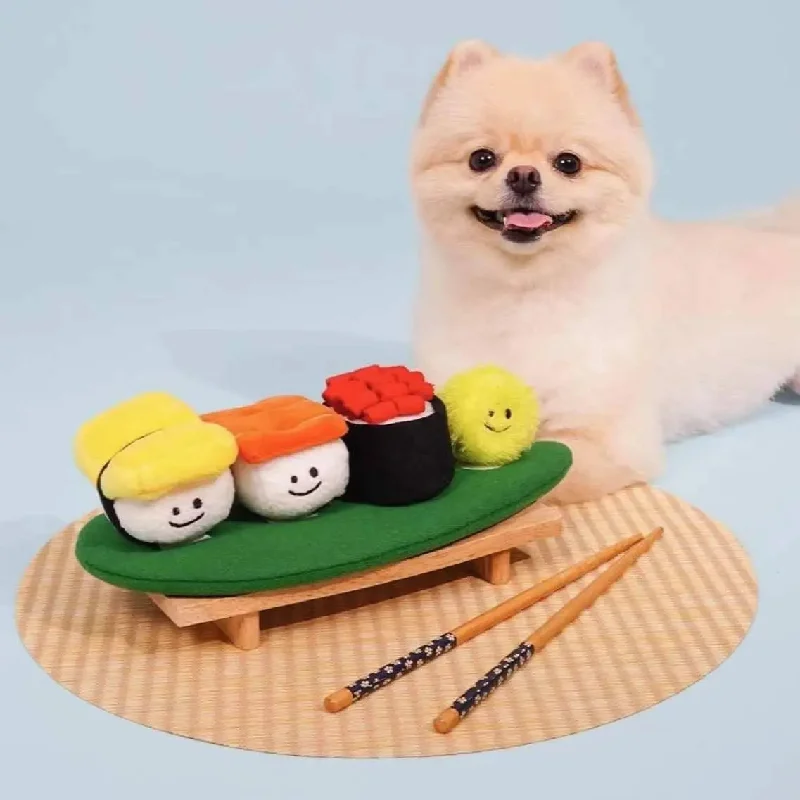 Padina Idea - Box di 4 Sushi - Gioco Nascosto Crocchette e Snack, Giocattolo Sonoro Interattivo per Cane