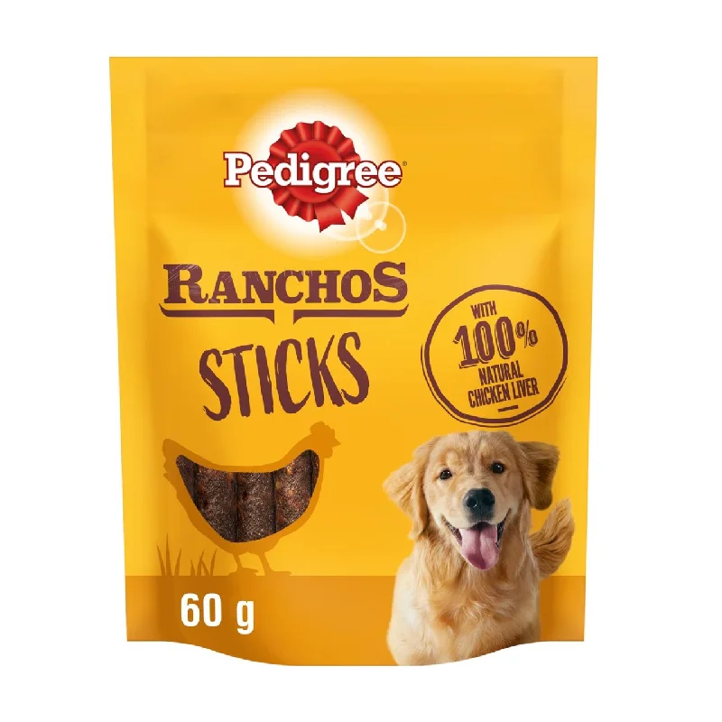 Pedigree Ranchos Sticks Dog Treats with Chicken Liver 60g