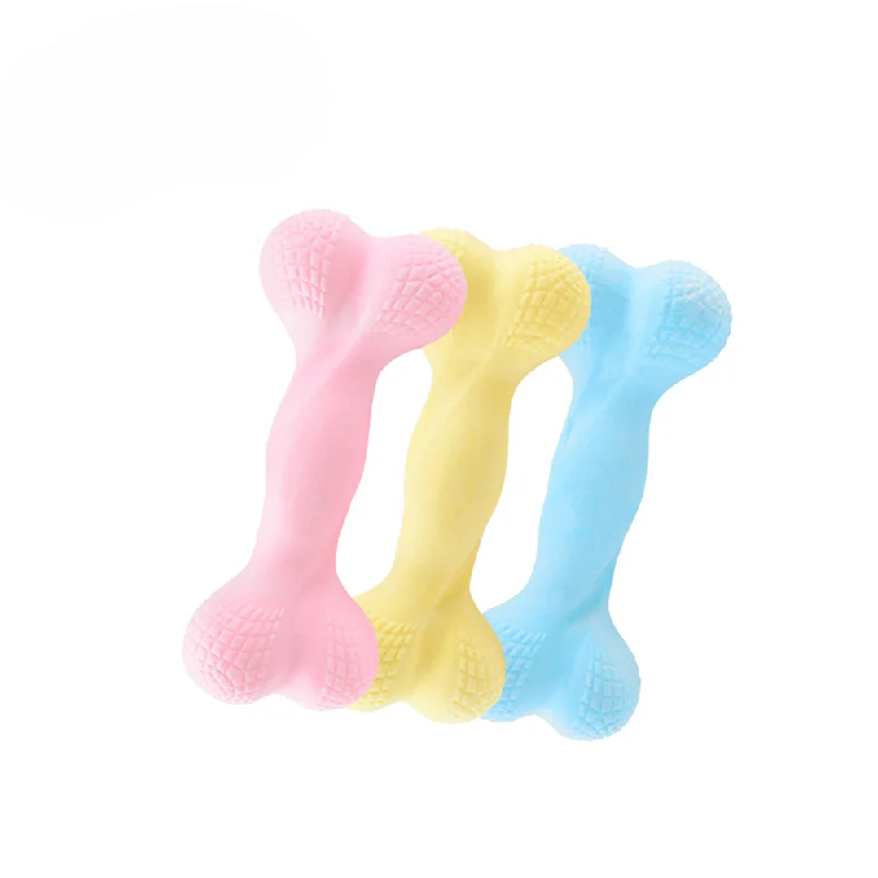 PAWS ASIA Manufacturers Dropshipping Eco Friendly Milk Flavor Chewing Bone Shape TPR Dog Toy