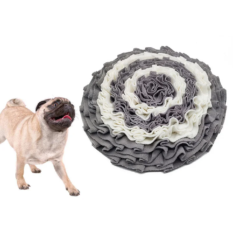 PAWS ASIA Manufacturers Round Washable Feeding Nosework Hide Treat Non Slip Dog Sniffing Mat Pet Toy