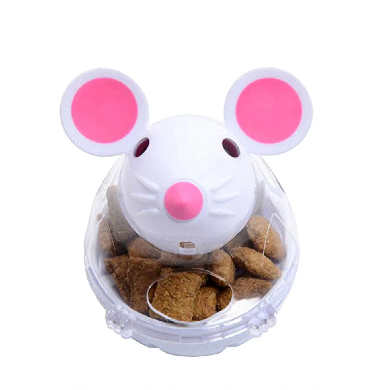 PAWS ASIA Suppliers Plastic Cute Interactive Pet Whack Treat Cat Tumbler Toy Mouse