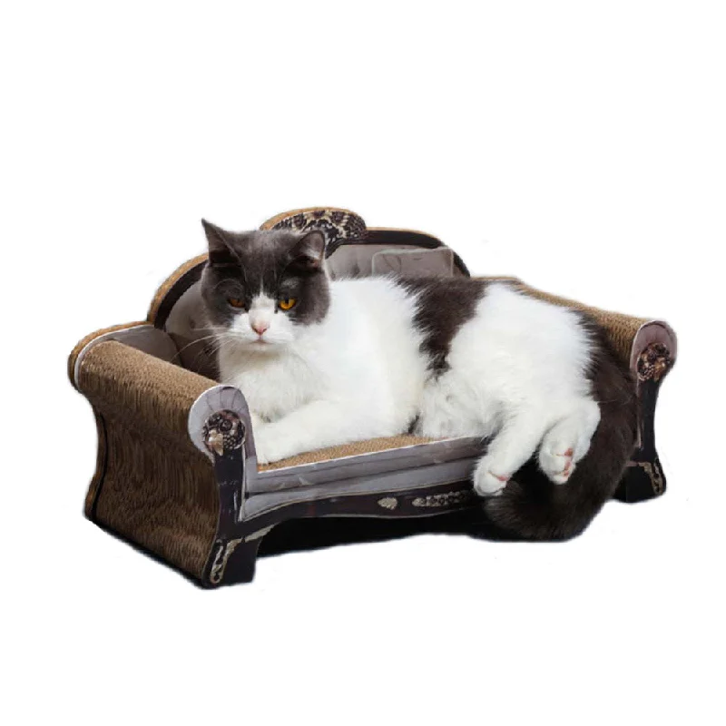 PAWS ASIA Wholesale Eco Friendly Corrugated Cardboard Latest Cute Large Sofa Cat Scratcher Toy