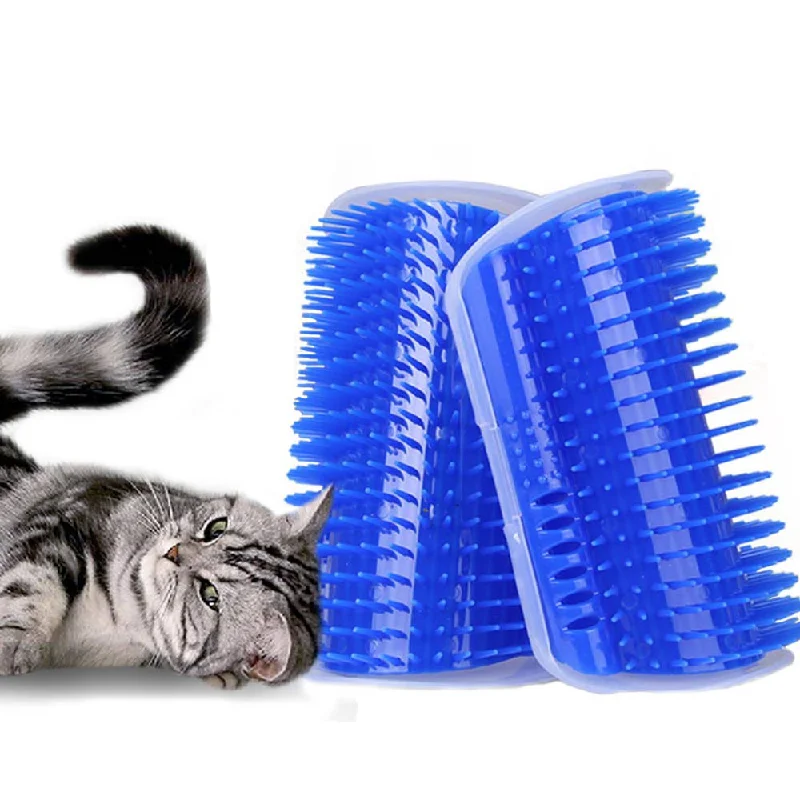 PAWS ASIA Wholesale Plastic Detachable Cat Scratch Corner Self Groomer Hair Brush Cat Toy With Catnip