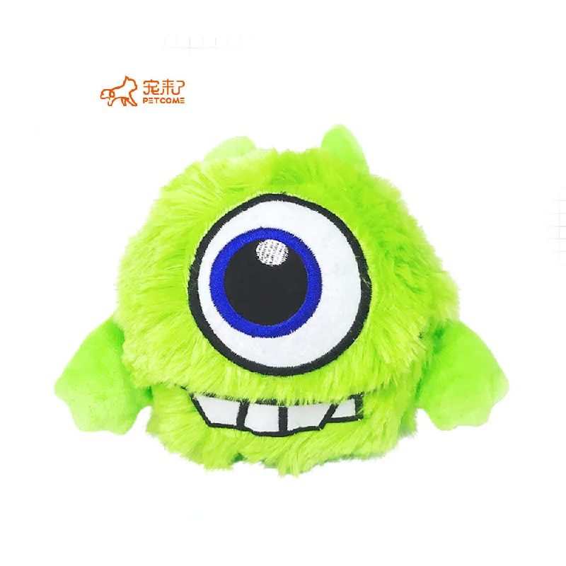 PAWS ASIA Wholesale Soft Plush Moving Chew Teeth Cleaning Activity Automatic Electric Pet Toy Squeak Monster