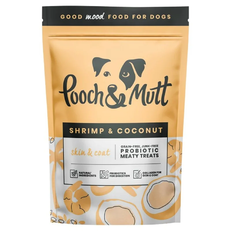 Pooch & Mutt Shrimp and Coconut Coat Care Meaty Dog Treats 120g