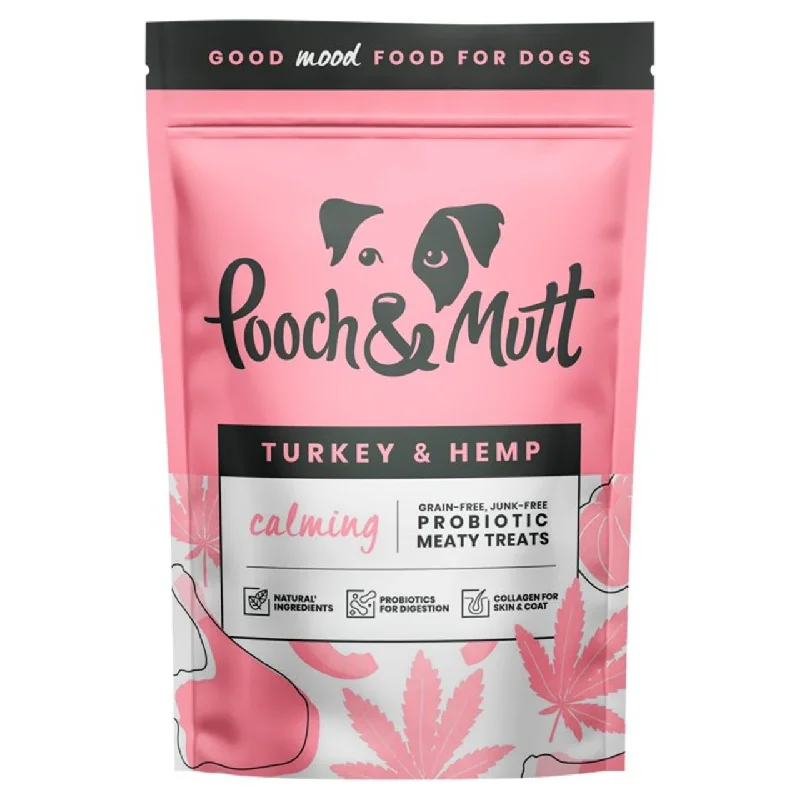 Pooch & Mutt Turkey and Hemp Calming Meaty Dog Treats 120g