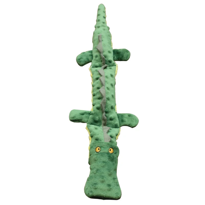 Skinneeez Extreme Triple Squeak Crocodile Dog Toy 54096