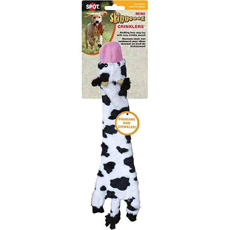 Skinneeez Mini Crinkle Cow Dog Toy 4313