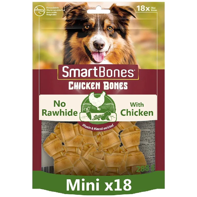 SmartBones 18 Mini Chicken Rawhide Free Bones Dog Treats 288g